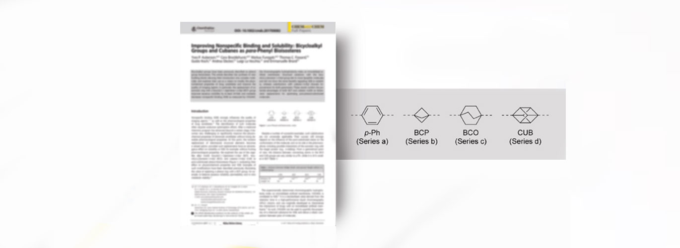 Improving Nonspecific Binding and Solubility: BicycloalkylGroups and Cubanes as para-Phenyl Bioisosteres | ChemMedChem Article - SpiroChem.